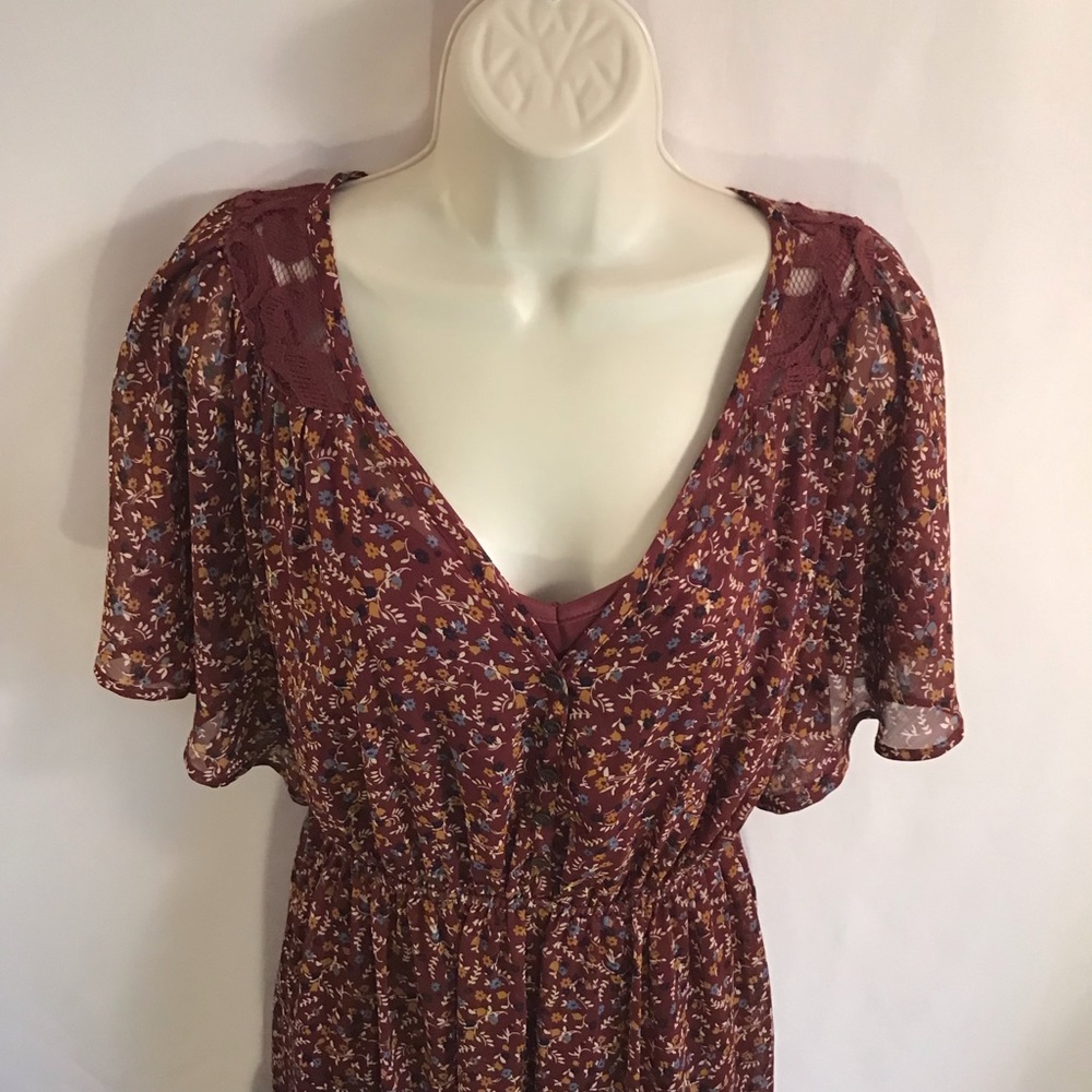 Boho Floral & Lace Dress